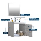 Kit Gabinete Banheiro Em Mdf Com Espelheira Veneto Berlin/ Br