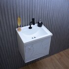 Kit Gabinete Banheiro Em Mdf Com Espelheira Veneto Branco