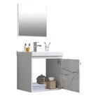 Kit Gabinete Banheiro Em Mdf Com Espelheira Veneto Branco