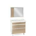 Kit Gabinete Banheiro Rivera 80cm Preto