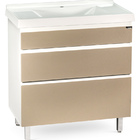 Kit Gabinete Banheiro Rivera 80cm Preto