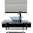 Kit Gabinete Banheiro Vidro 70cm Com Cuba + Torneira