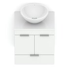 Kit Gabinete Basic Com 2 Portas 50x38 Com Cuba De Apoio R1 Br