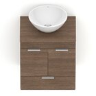 Kit Gabinete Basic Com 2 Portas 50x38 Com Cuba De Apoio R1 We