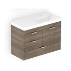 Kit Gabinete Com 3 Gavetas E 1 Porta 80x36 Lavatório Integrad