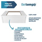 Kit Gabinete Com Cuba de Embutir Quadrada + Kit Hidráulico E