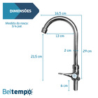 Kit Gabinete Com Cuba de Sobrepor Redonda + Kit Hidráulico E