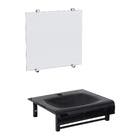 Kit Gabinete Curvo com Cuba Embutida e Espelho 40cm Preto Oca VB Cristais