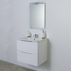 Kit Gabinete para Banheiro com Espelho 53x59x44,1cm Branco MDF Essential Sensea