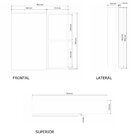 Kit Gabinete De Banheiro Gouda 60cm  Branco/preto