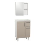 Kit Gabinete De Banheiro Gouda 60cm  Branco/santiago