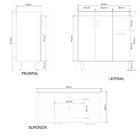 Kit Gabinete De Banheiro Lisboa 80cm  Branco/versati