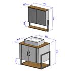 Kit Gabinete De Banheiro Londres Com Espelheira E Cuba