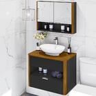 Kit Gabinete De Banheiro Santorini Ii Com Espelheira E Cuba
