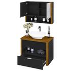 Kit Gabinete De Banheiro Santorini Ii Com Espelheira E Cuba