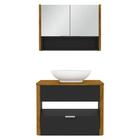 Kit Gabinete De Banheiro Santorini Ii Com Espelheira E Cuba