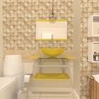 Kit Gabinete De Vidro 45 Cm Cuba E Torneira Algarve