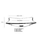 Kit Gabinete De Vidro 45cm Cuba Retangular E Torneira Ibiza