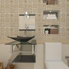 Kit Gabinete De Vidro 45cm Inox Cuba E Torneira Algarve