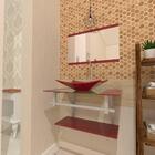 Kit Gabinete De Vidro 60 Cm Cuba E Torneira Algarve