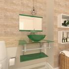 Kit Gabinete De Vidro 60cm Cuba E Torneira Ibiza