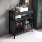 Kit Gabinete E Cuba Para Banheiro P1038c Pp Milani Store