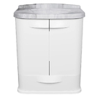 Kit Gabinete E Pia Em Pvc P/ Banheiro Gabfit Mármore Astra