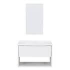 Kit Gabinete para Banheiro com Cuba e Espelho 40X60X37cm Branco Darabas Agardi