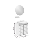 Kit Gabinete para banheiro com Cuba e Espelho 53x50x31,5cm Branco Carol Darabas Agardi