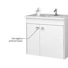 Kit Gabinete para banheiro com Cuba e Espelho 54x56x29,6cm Branco Munique Bechara