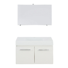 Kit Gabinete para Banheiro com Cuba e Espelho 37x59x37cm Branco Pipa VB Cristais