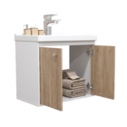 Kit Gabinete para Banheiro com Cuba 47x31,5x51cm Berlin Aster Cerocha