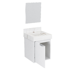 Kit Gabinete para Banheiro com Cuba Embutida e Espelho 40cm Ana Branco Darabas Agardi