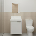 Kit Gabinete para Banheiro com Cuba Embutida e Espelho 40cm Ana Branco Darabas Agardi