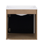 Kit Gabinete para Banheiro com Cuba e Espelho 40cm Berlin e Preto Capella Cerocha