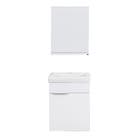 Kit Gabinete para Banheiro com Cuba e Espelho 41cm Branco Like Celite
