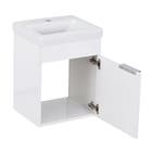 Kit Gabinete para Banheiro com Cuba e Espelho 41cm Branco Like Celite