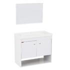 Kit Gabinete para Banheiro com Cuba e Espelho 62,5cm Branco Sirius Cerocha