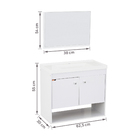 Kit Gabinete para Banheiro com Cuba e Espelho 62,5cm Branco Sirius Cerocha