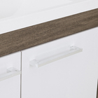 Kit Gabinete para Banheiro com Cuba e Espelho 63cm Munique e Branco Procion Cerocha