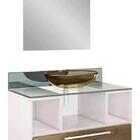 Kit Gabinete Para Banheiro Completo Mdf Balcão Cuba Espelho T