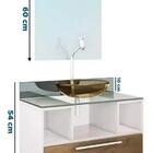 Kit Gabinete Para Banheiro Completo Mdf Balcão Cuba Espelho T