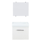 Kit Gabinete para Banheiro com Cuba e Espelho 39,5cm Branco Pipa VB5061 VB Cristais