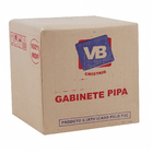 Kit Gabinete para Banheiro com Cuba e Espelho 39,5cm Branco e Marrom Pipa VB5061 VB Cristais