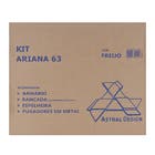 Kit Gabinete para Banheiro com Cuba e Espelho 63cm Freijó Ariana Astral