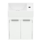 Kit Gabinete Saveiro 2 Portas 40x22 Com Lavatório Integrado C