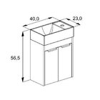 Kit Gabinete Saveiro 2 Portas 40x22 Com Lavatório Integrado C