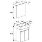Kit Gabinete Saveiro 2 Portas Com Cuba E Espelho Branco Branc