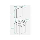 Kit Gabinete Saveiro 2 Portas Com Cuba E Espelho Branco Branc