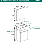 Kit Gabinete Saveiro 2 Portas Com Cuba E Espelho Branco-wengu